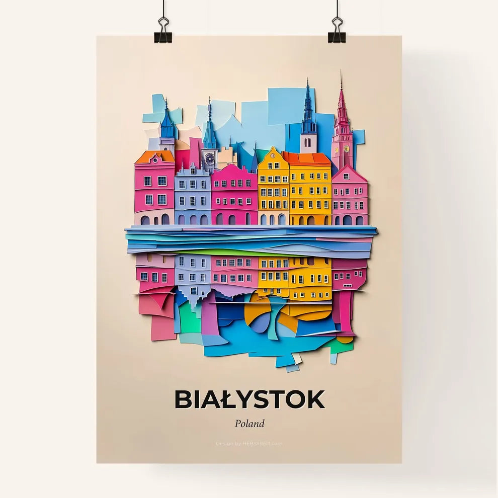 Vivid Białystok, Poland, Colorful Poster