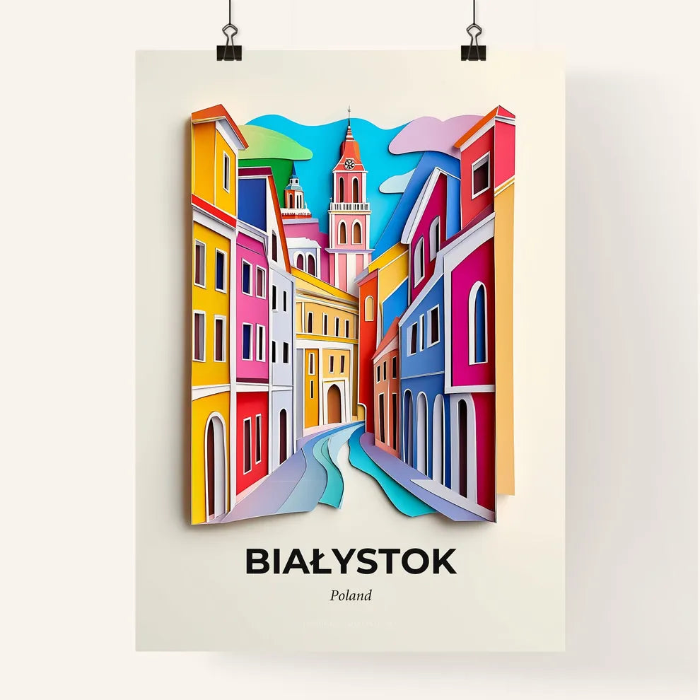 Vivid Białystok, Poland, Colorful Poster