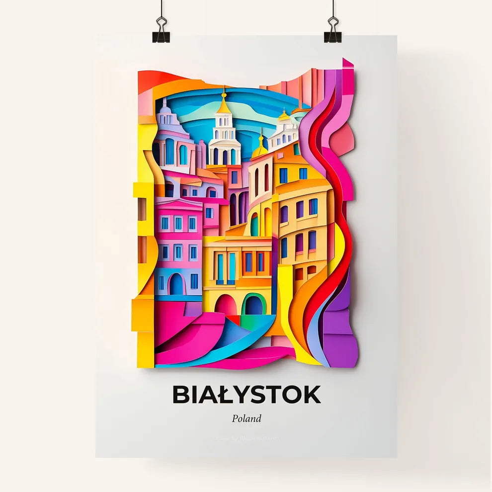 Vivid Białystok, Poland, Colorful Poster