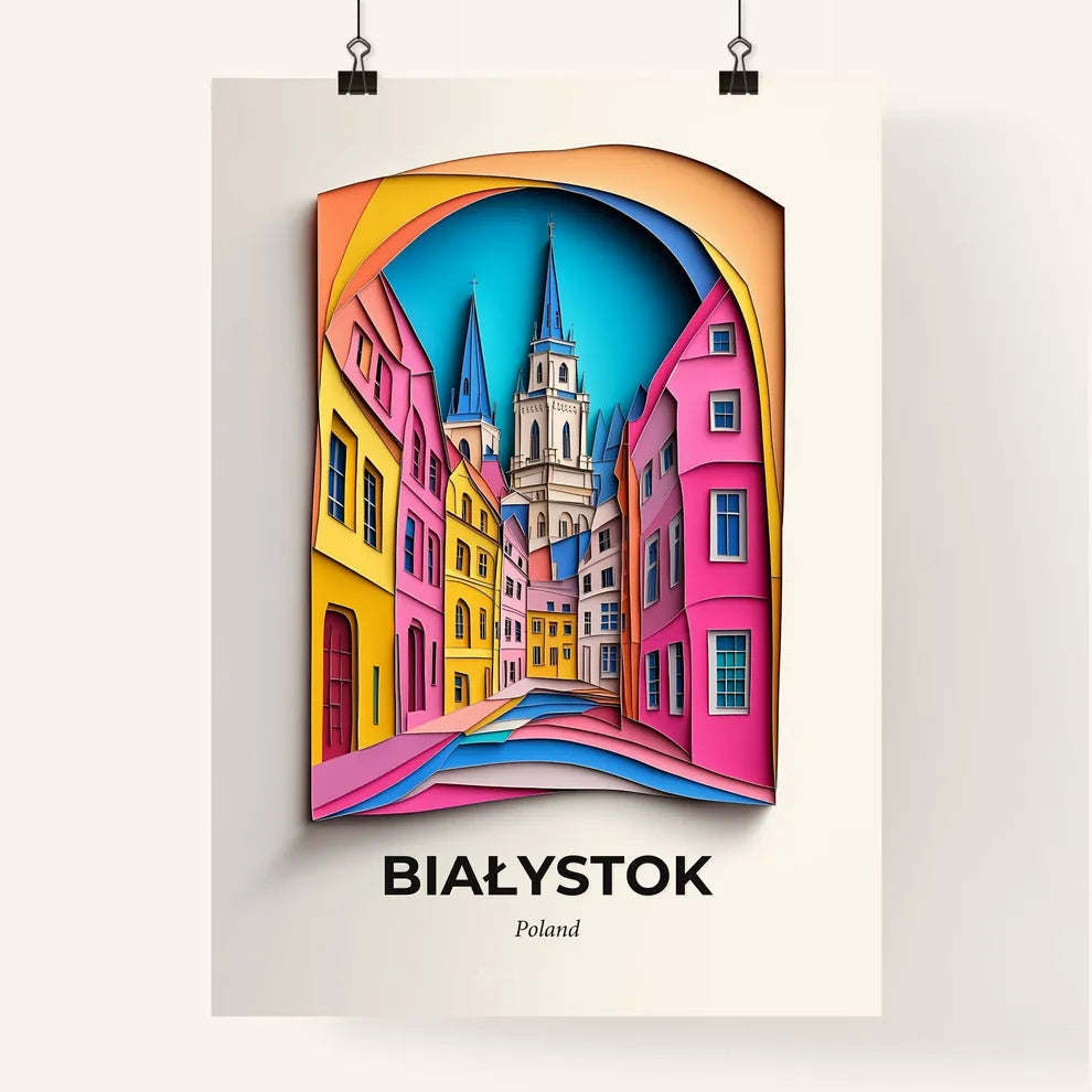 Vivid Białystok, Poland, Colorful Poster