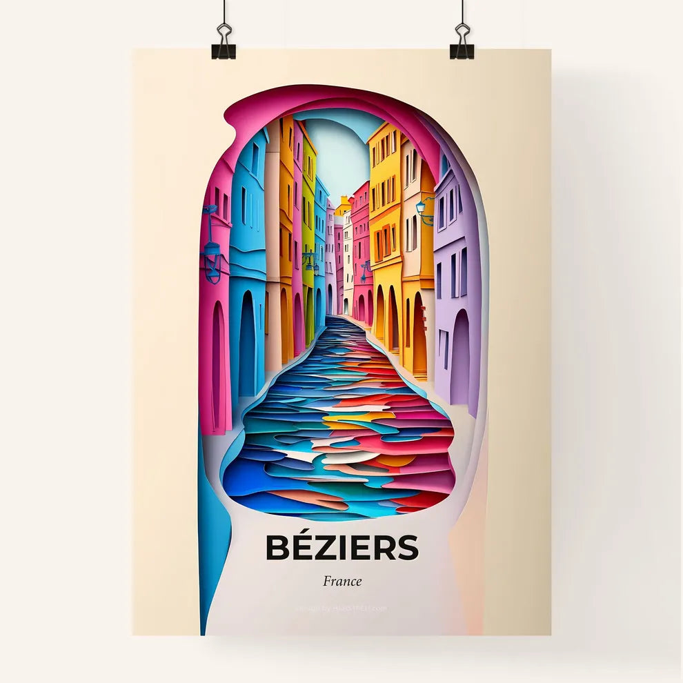 Vivid Béziers, France, Colorful Poster