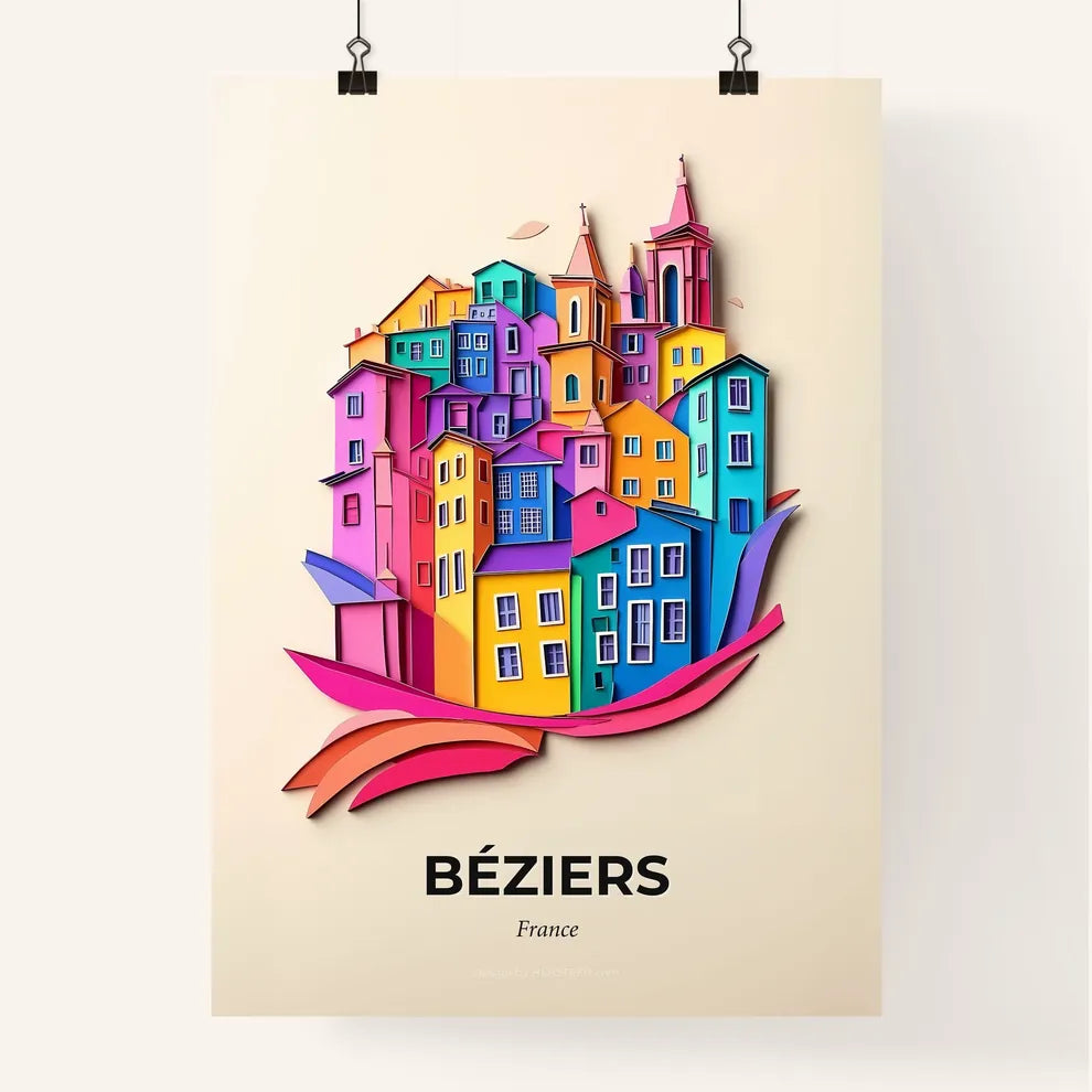Vivid Béziers, France, Colorful Poster