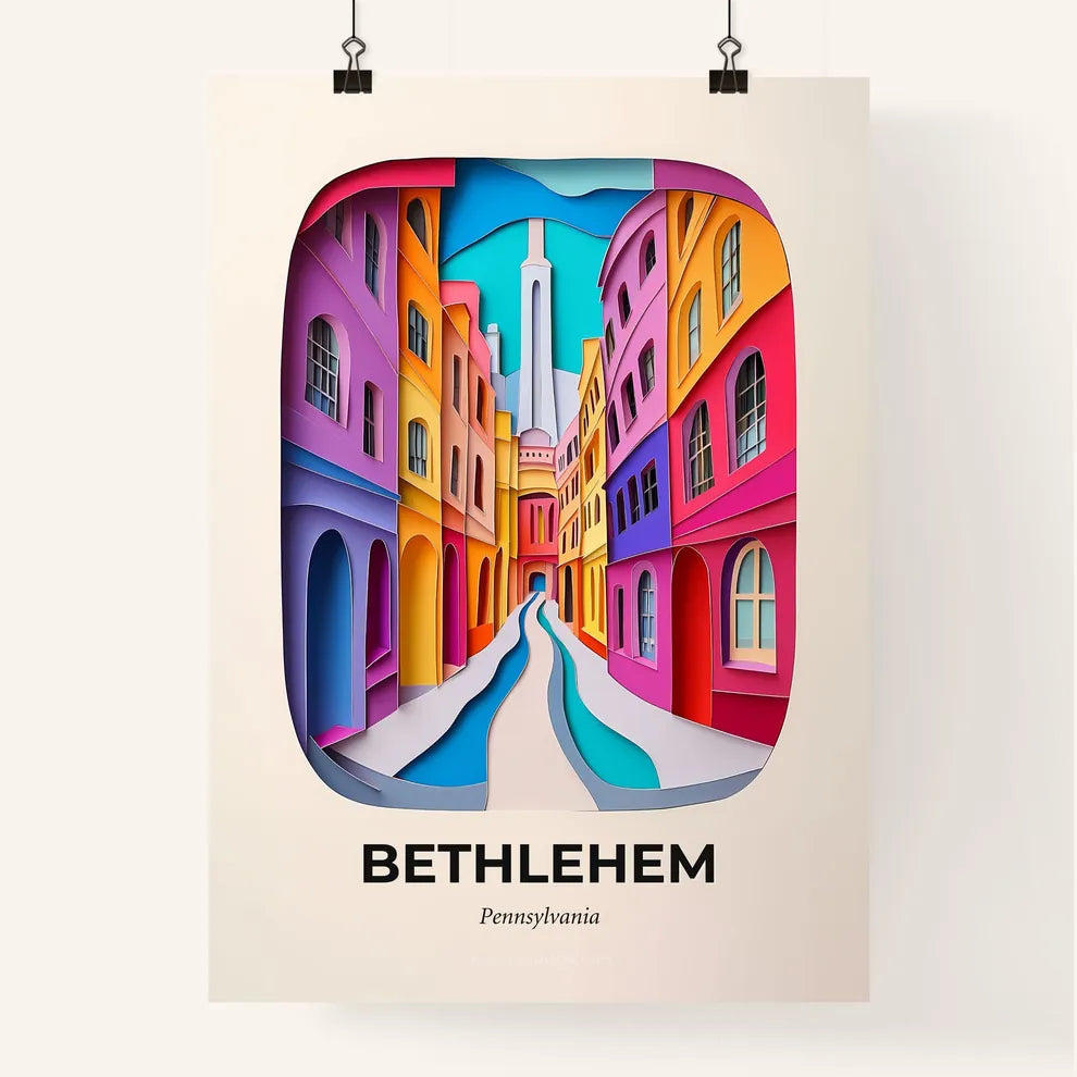 Vivid Bethlehem, Pennsylvania, Colorful Poster