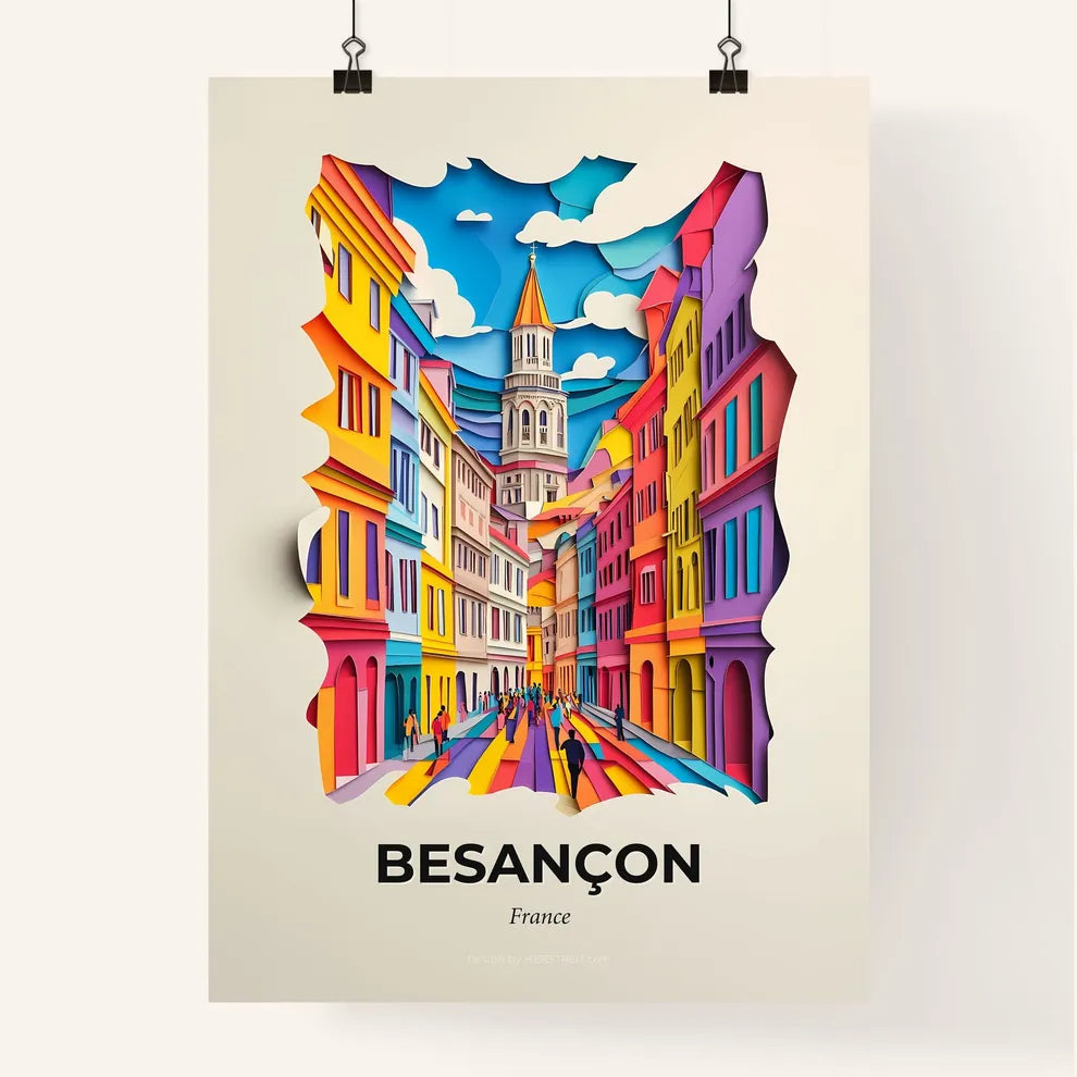 Vivid Besançon, France, Colorful Poster