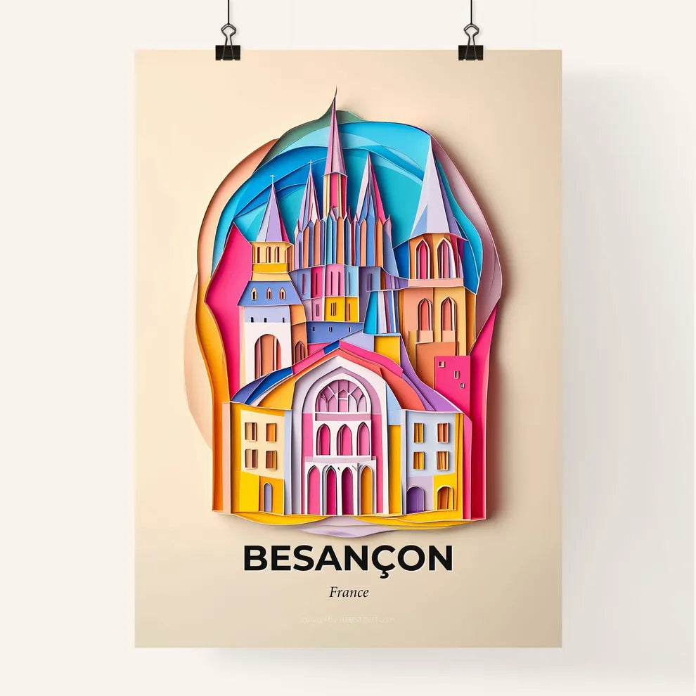 Vivid Besançon, France, Colorful Poster
