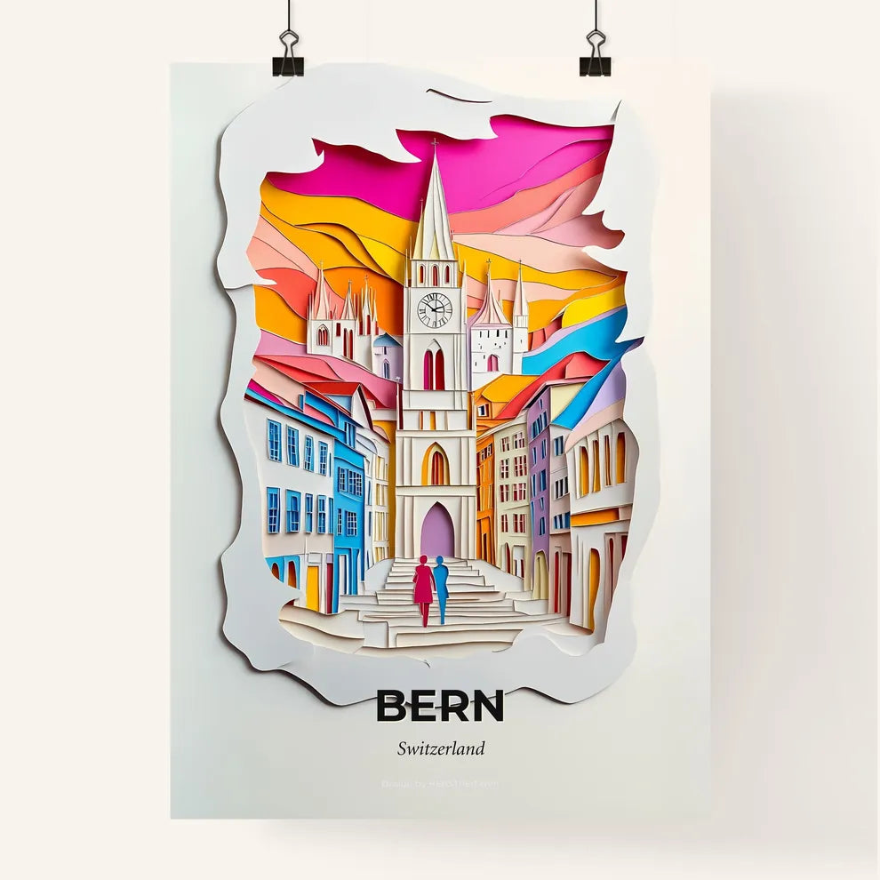 Vivid Bern, Switzerland, Colorful Poster