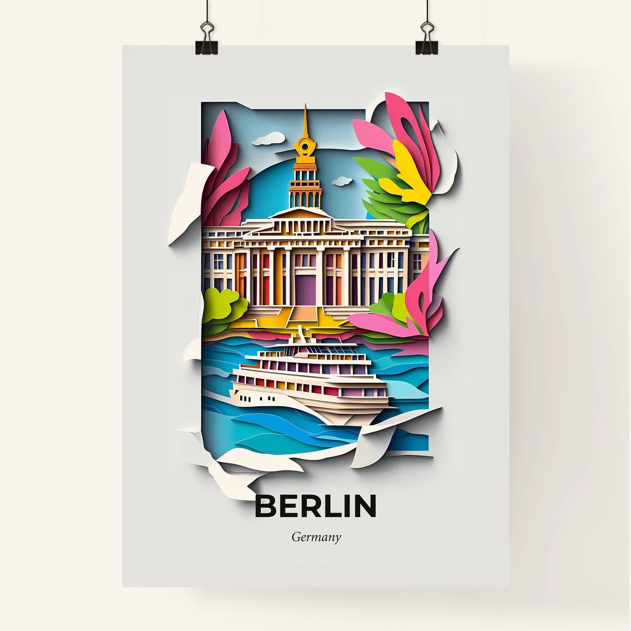 Vivid Berlin, Germany, Colorful Poster