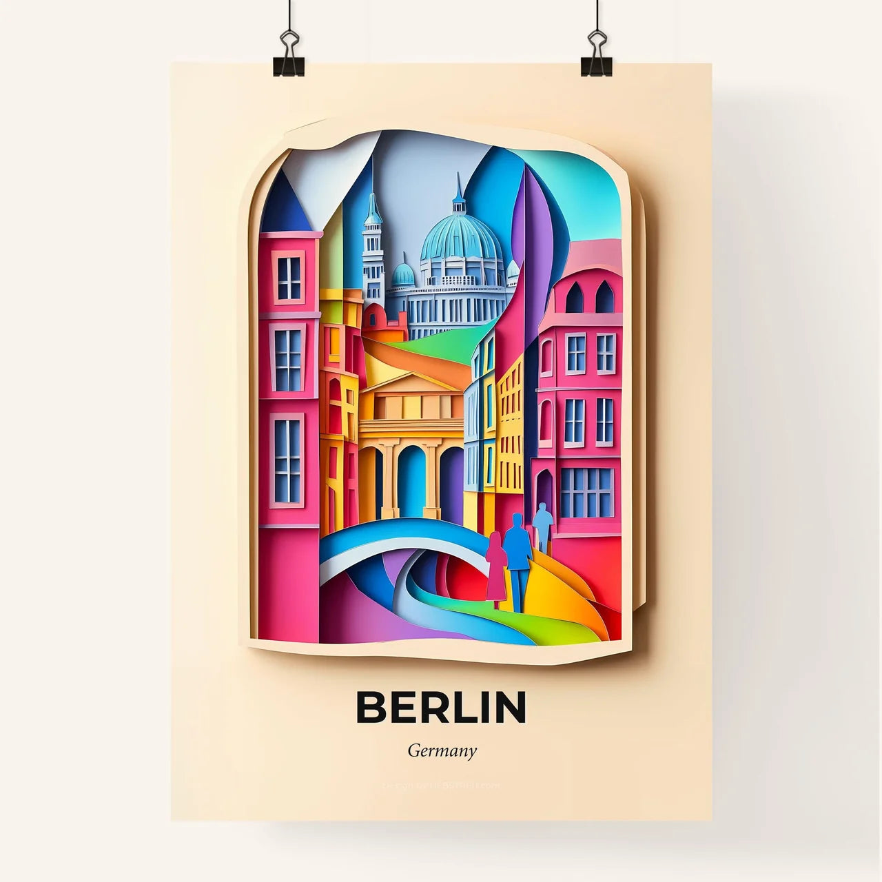 Vivid Berlin, Germany, Colorful Poster