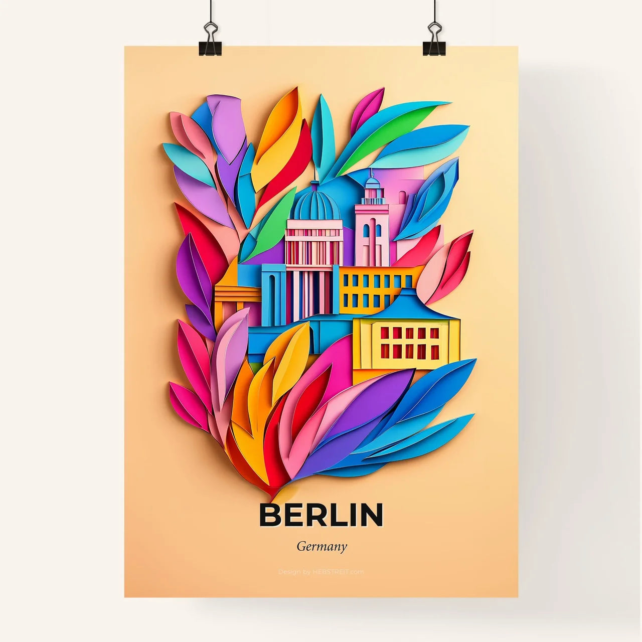 Vivid Berlin, Germany, Colorful Poster