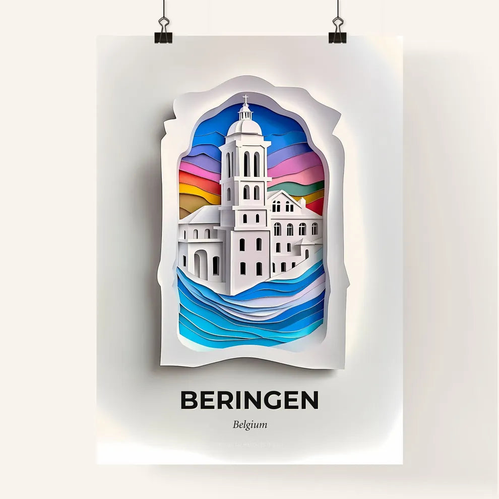 Vivid Beringen, Belgium, Colorful Poster