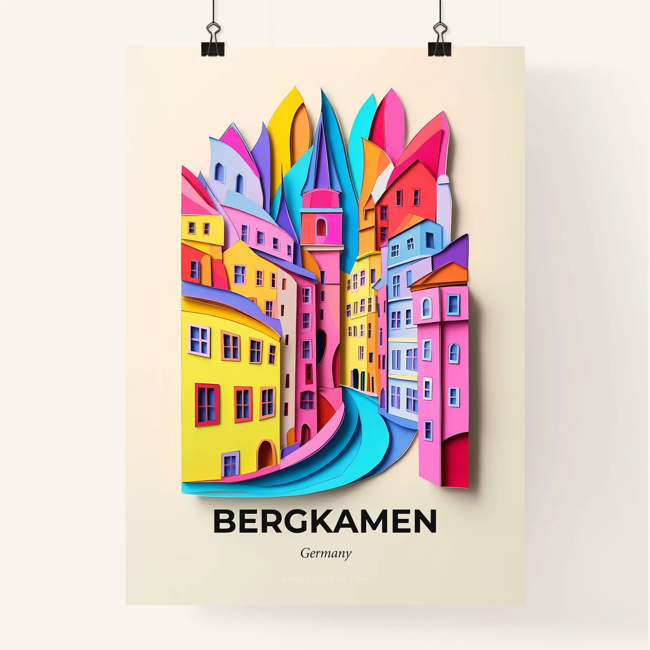 Vivid Bergkamen, Germany, Colorful Poster