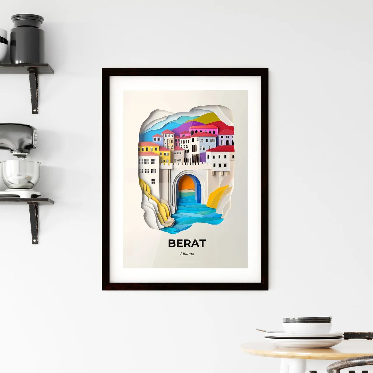 Vivid Berat, Albania, Framed Wall Art