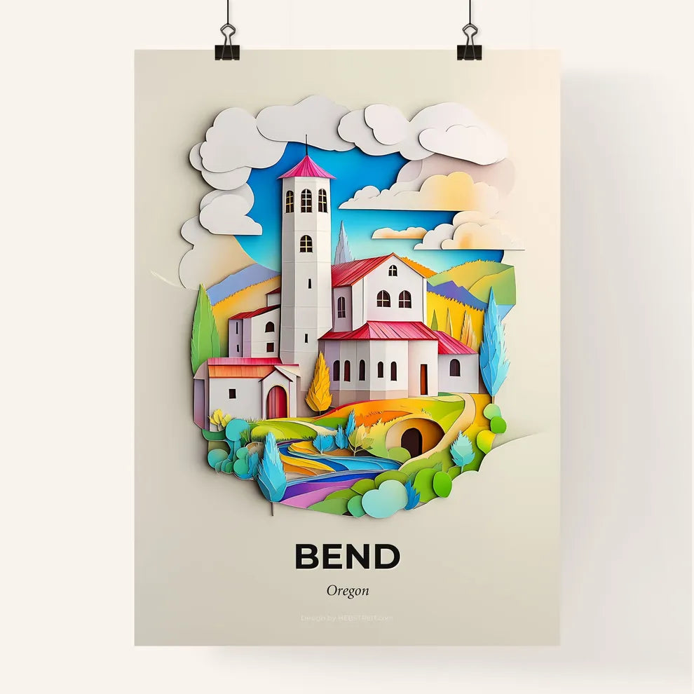 Vivid Bend, Oregon, Colorful Poster