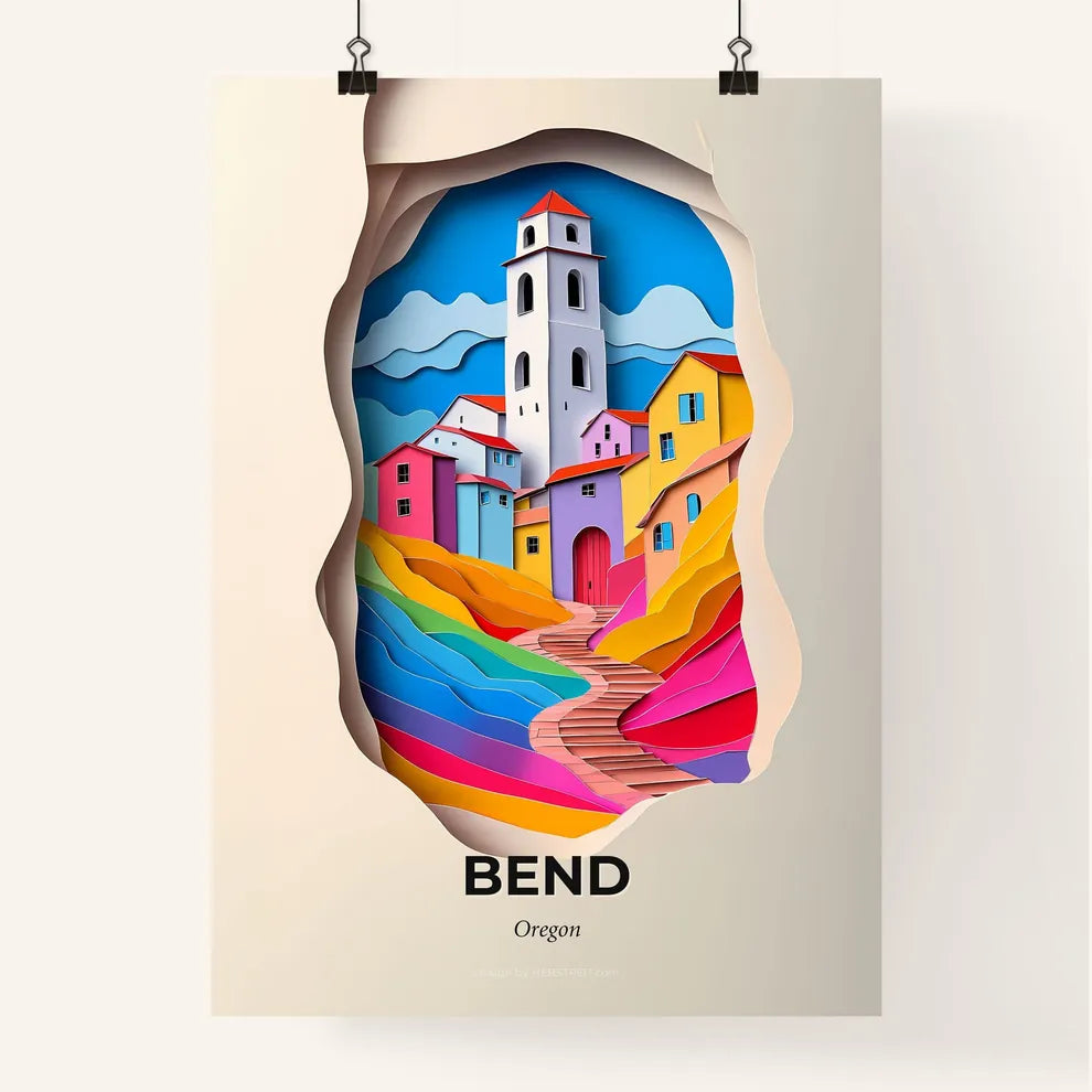 Vivid Bend, Oregon, Colorful Poster