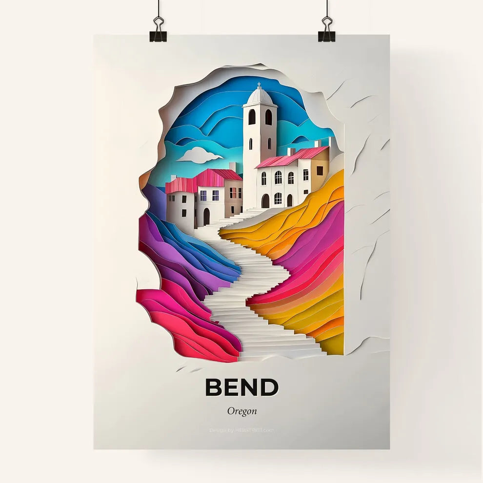 Vivid Bend, Oregon, Colorful Poster