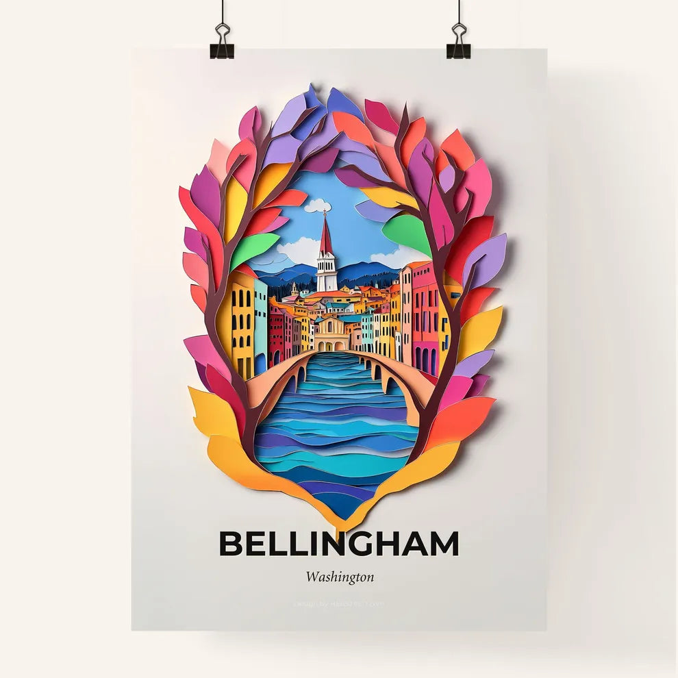 Vivid Bellingham, Washington, Colorful Poster