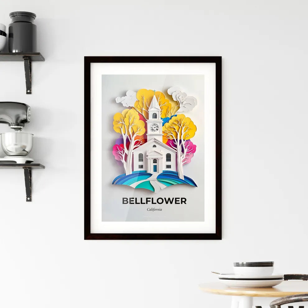 Vivid Bellflower, California, Framed Wall Art