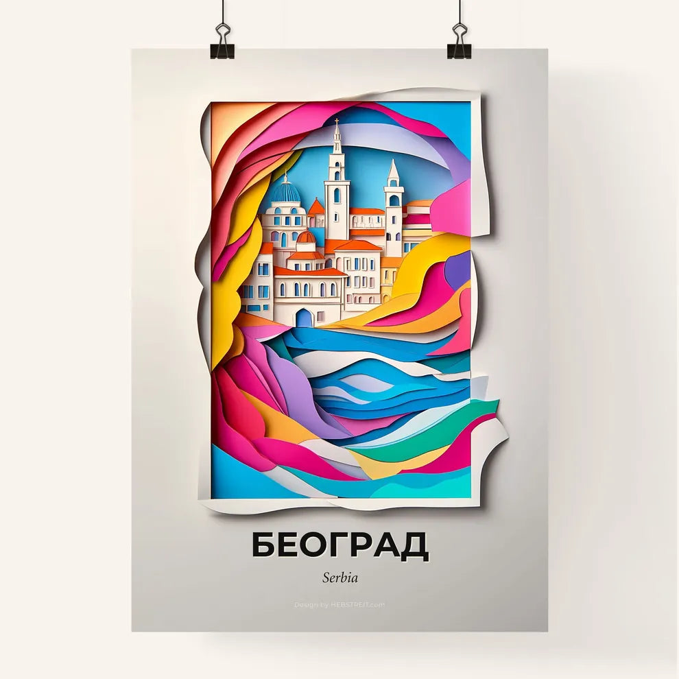 Vivid Belgrade, Serbia, Colorful Poster