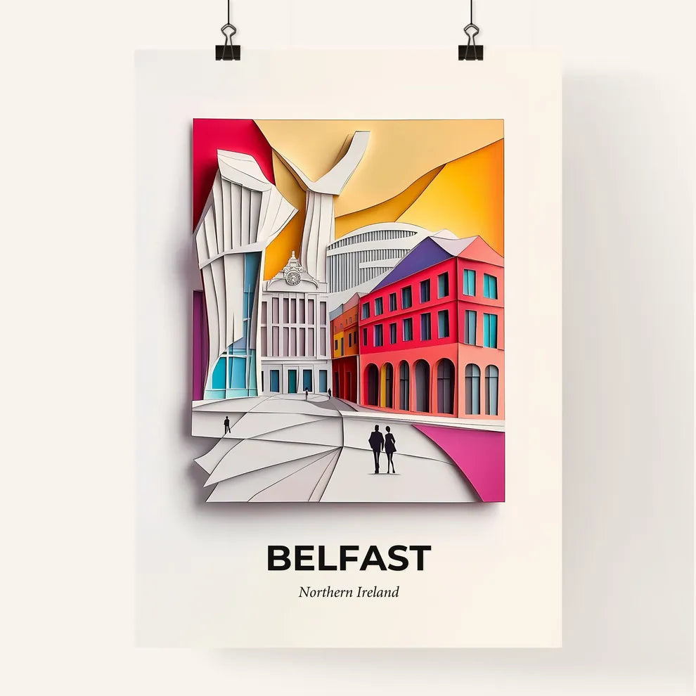 Vivid Belfast, Northern Ireland, Colorful Poster