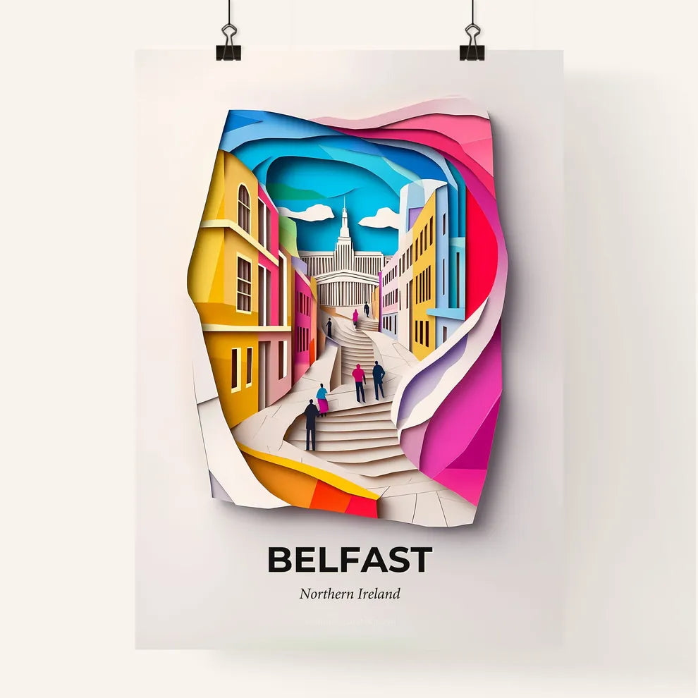 Vivid Belfast, Northern Ireland, Colorful Poster