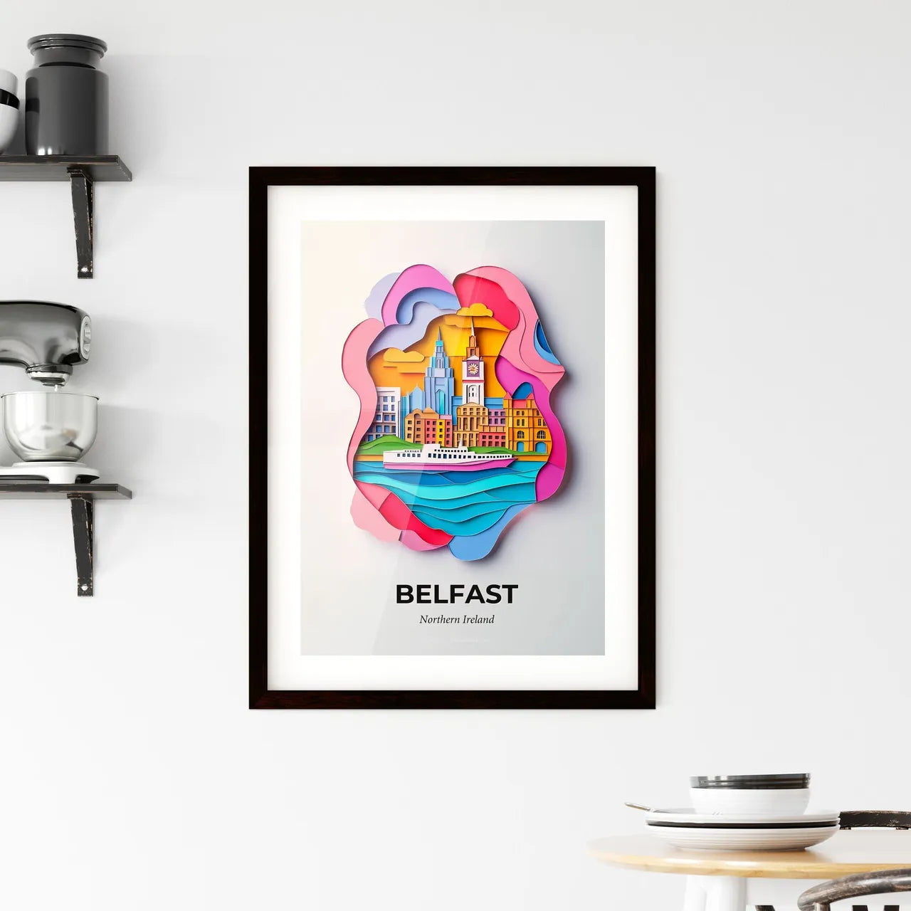 Vivid Belfast, Northern Ireland, Framed Wall Art