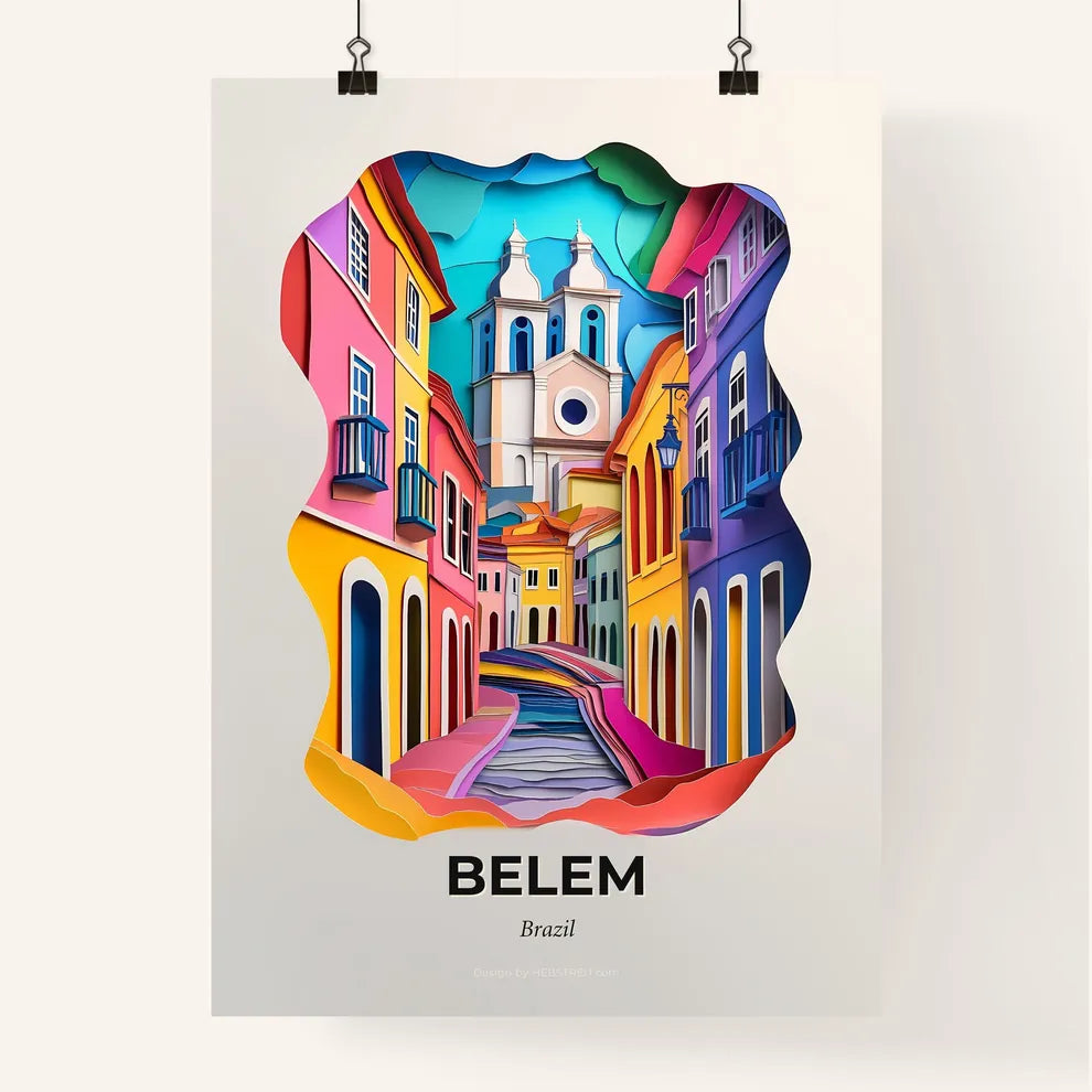Vivid Belem, Brazil, Colorful Poster