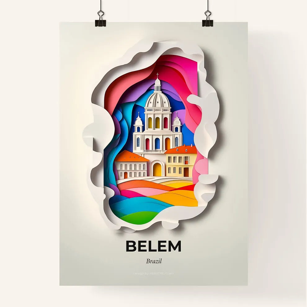 Vivid Belem, Brazil, Colorful Poster