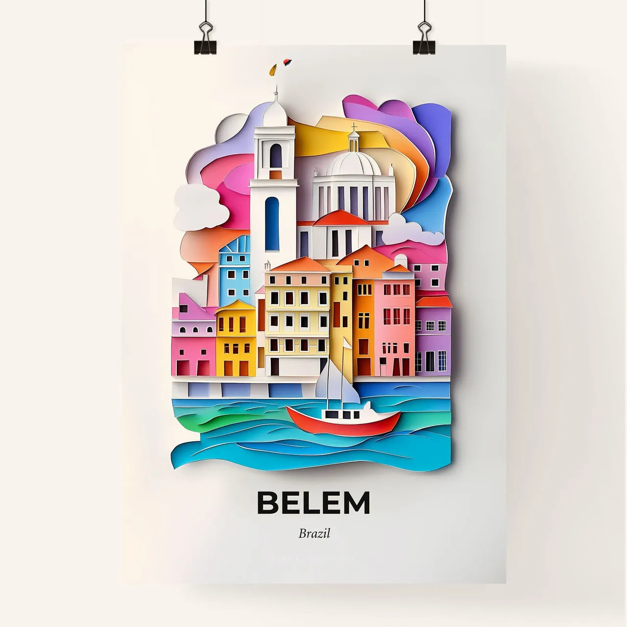 Vivid Belem, Brazil, Colorful Poster