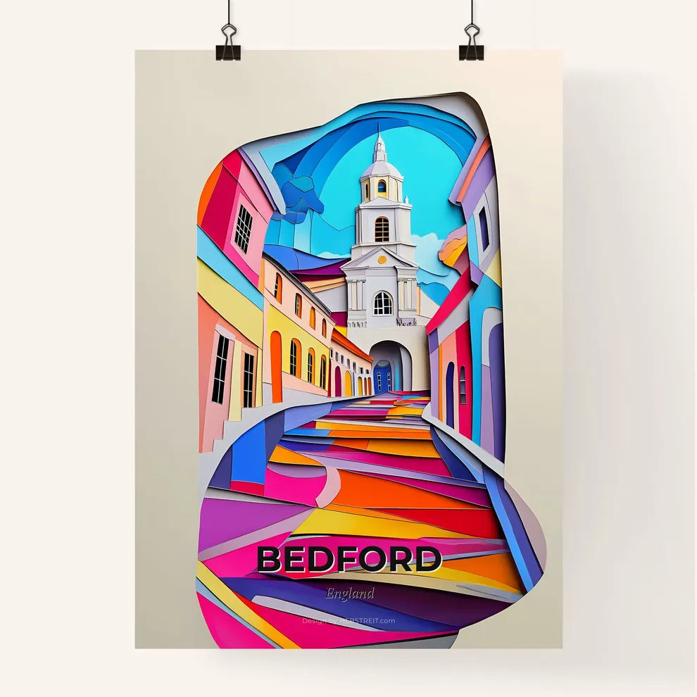 Vivid Bedford, England, Colorful Poster