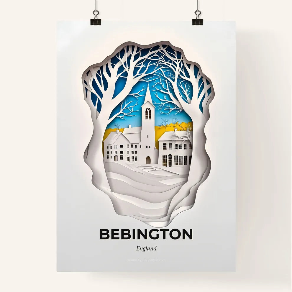 Vivid Bebington, England, Colorful Poster