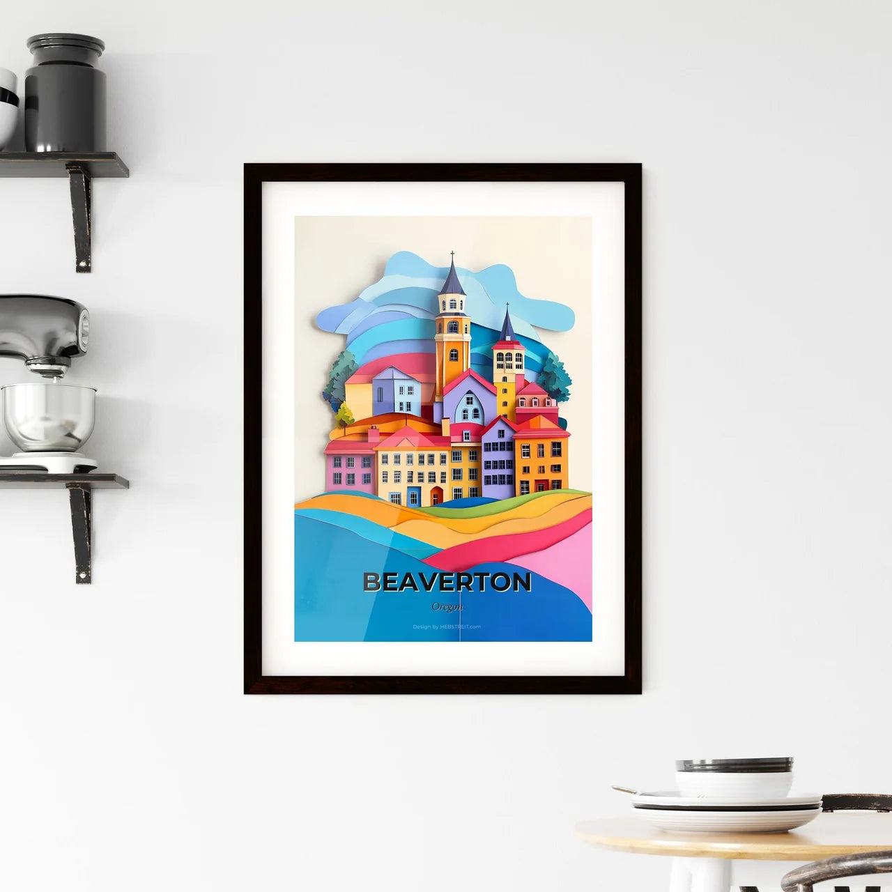 Vivid Beaverton, Oregon, Framed Wall Art