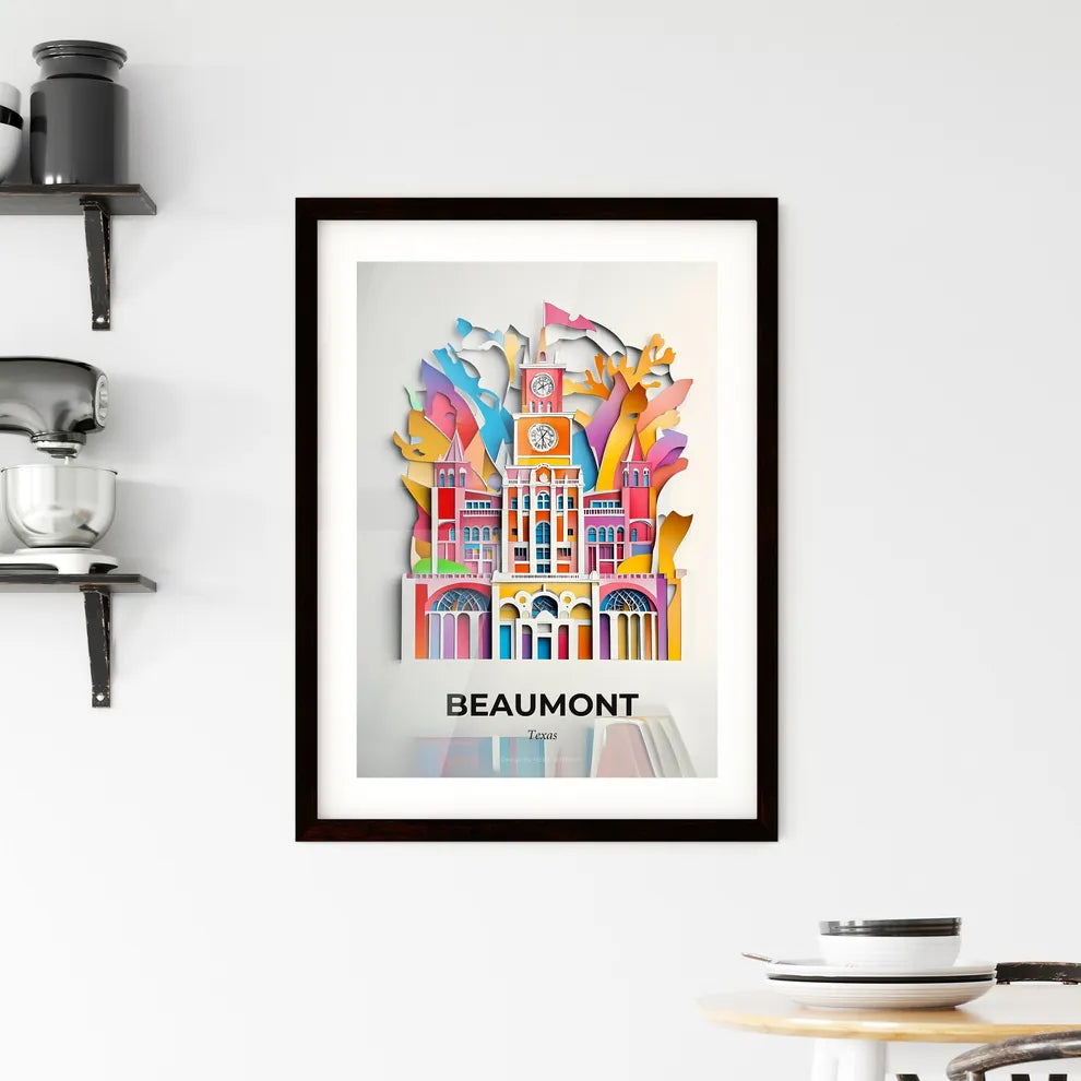 Vivid Beaumont, Texas, Framed Wall Art