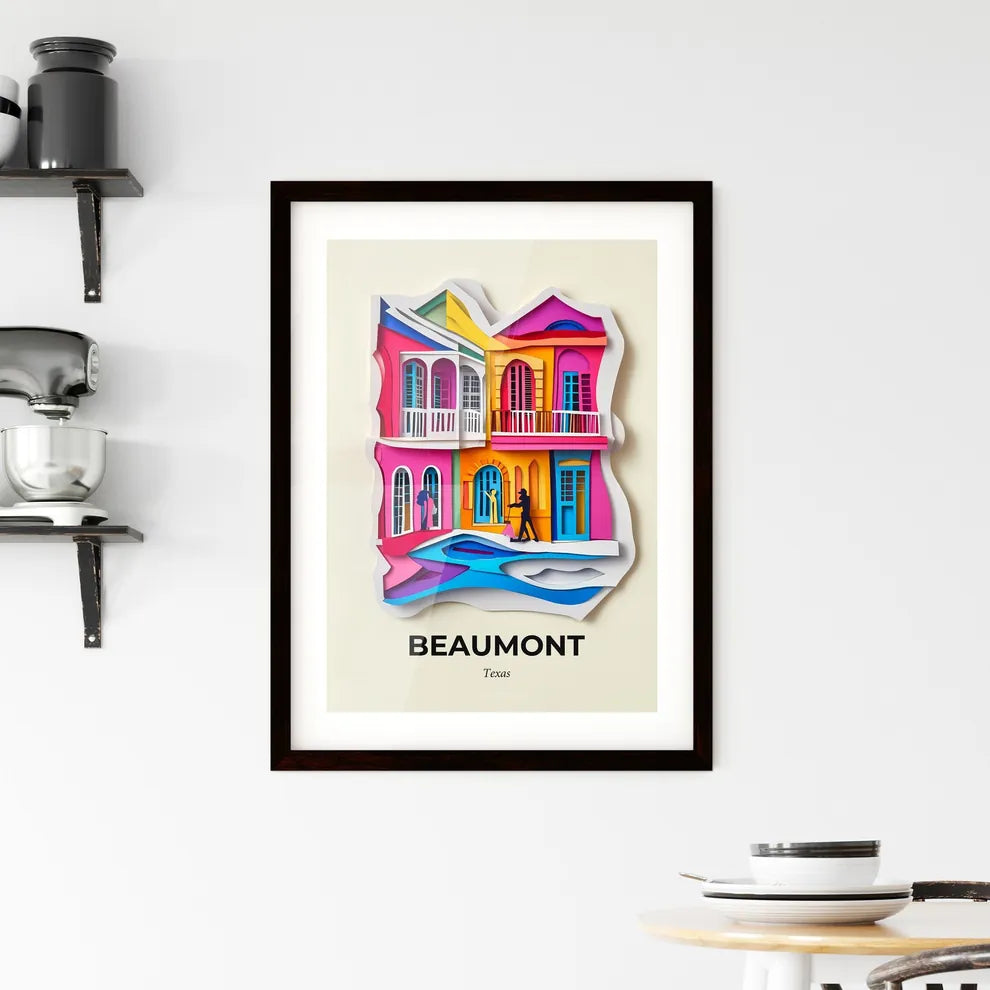 Vivid Beaumont, Texas, Framed Wall Art