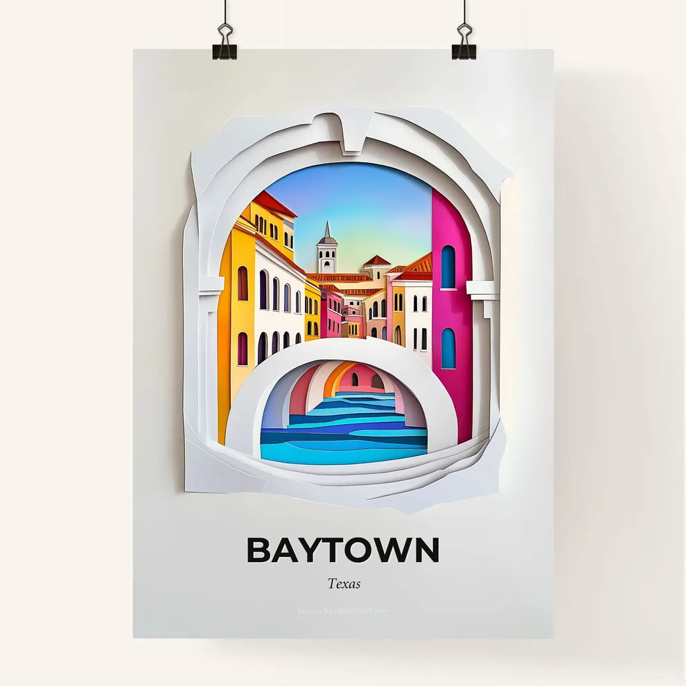 Vivid Baytown, Texas, Colorful Poster