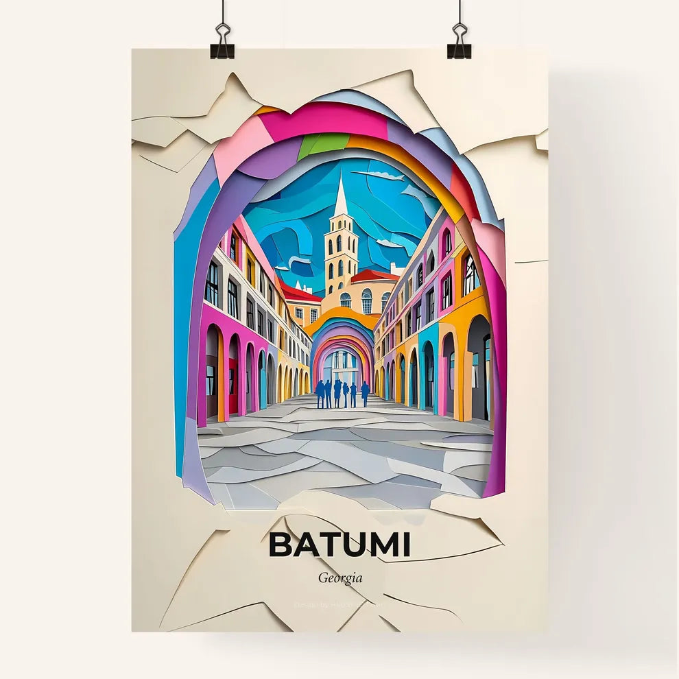 Vivid Batumi, Georgia, Colorful Poster