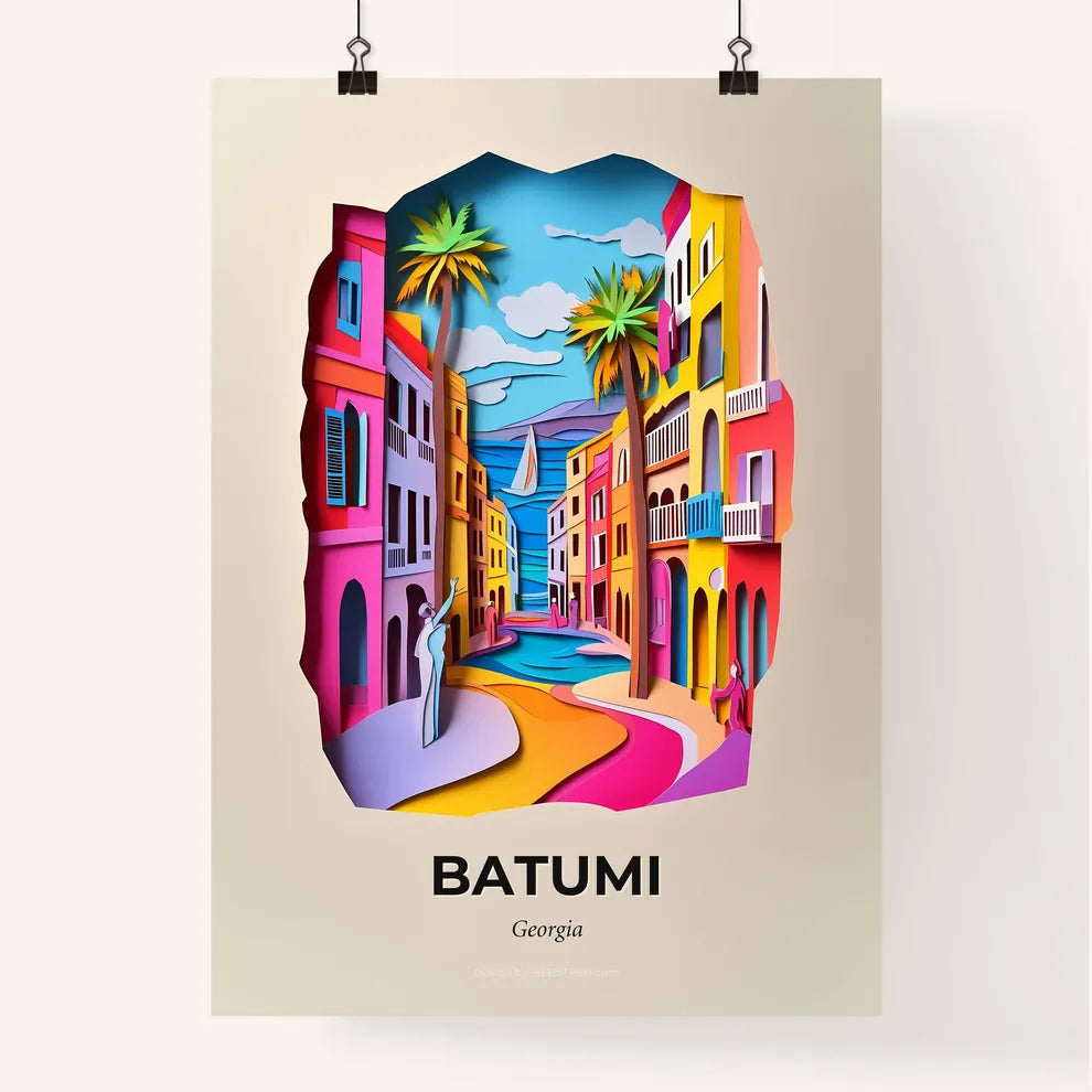Vivid Batumi, Georgia, Colorful Poster