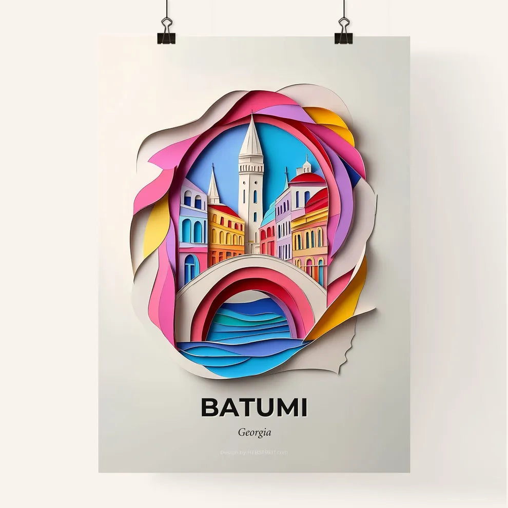 Vivid Batumi, Georgia, Colorful Poster
