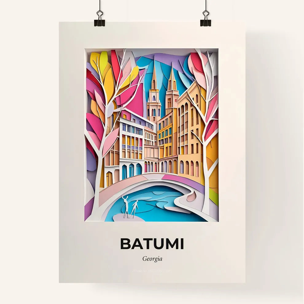Vivid Batumi, Georgia, Colorful Poster