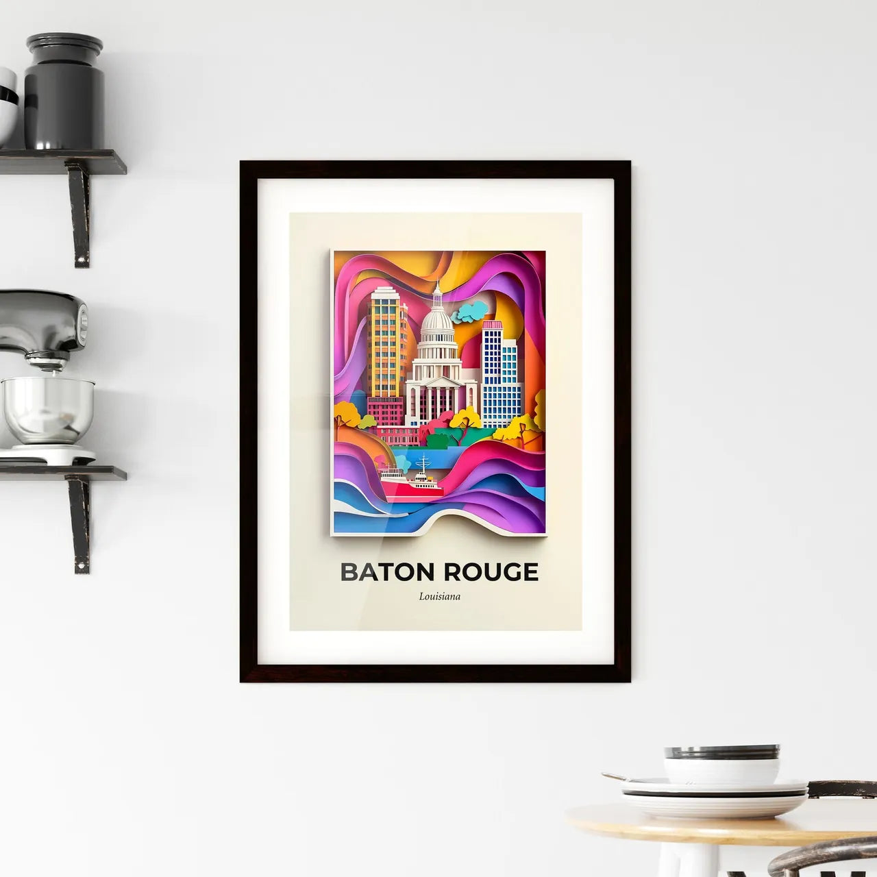 Vivid Baton Rouge, Louisiana, Framed Wall Art