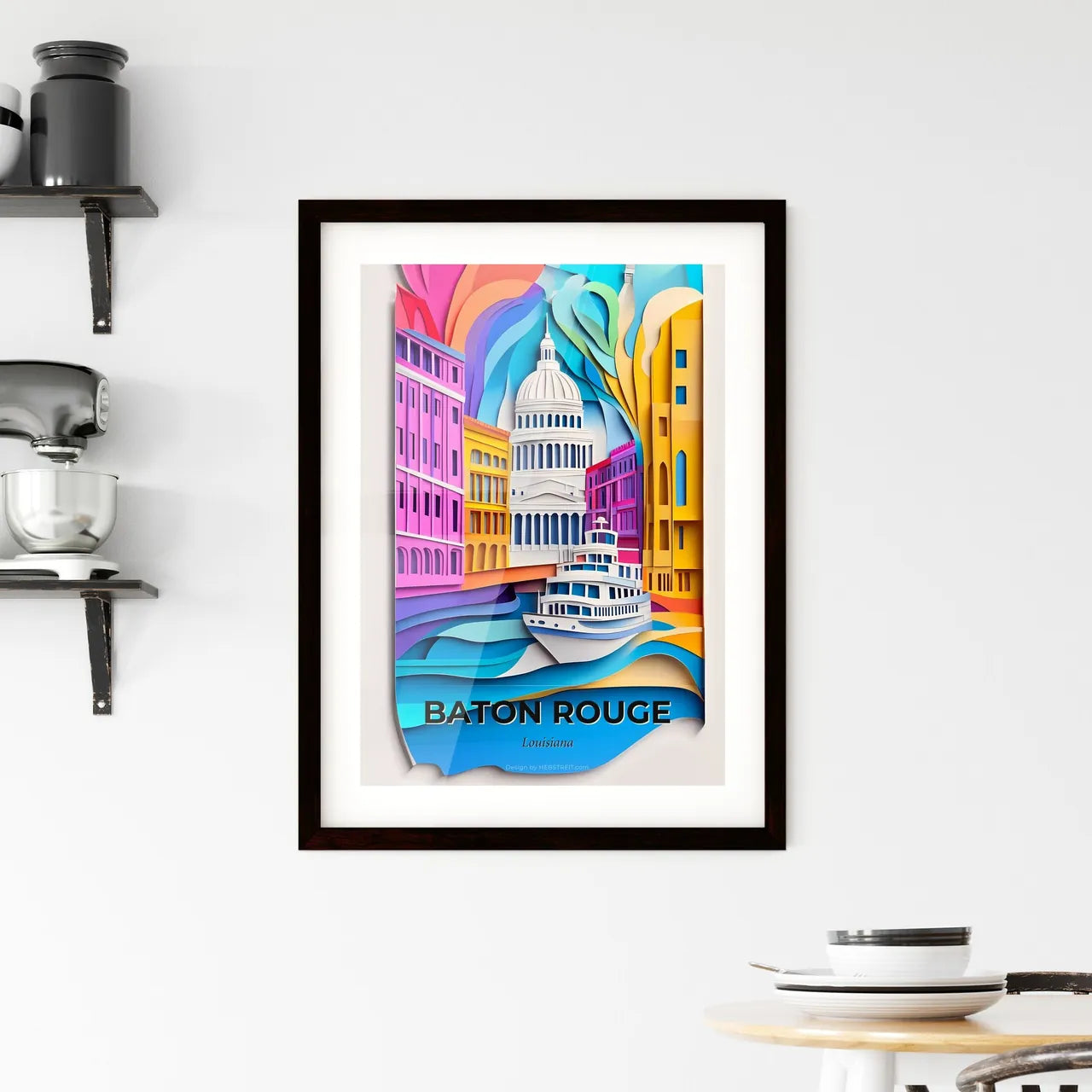 Vivid Baton Rouge, Louisiana, Framed Wall Art