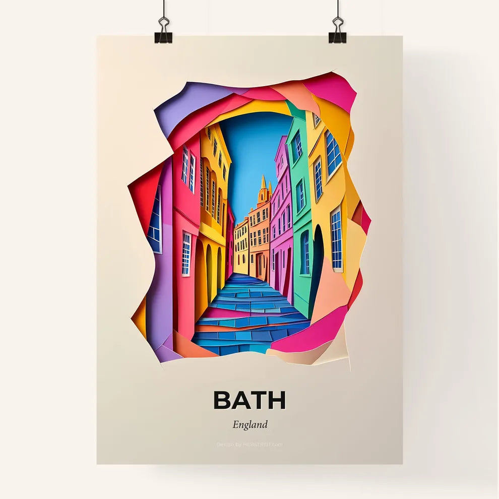 Vivid Bath, England, Colorful Poster