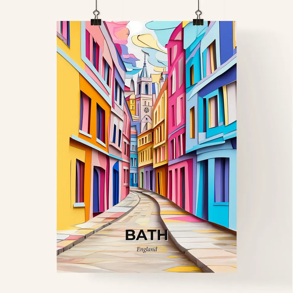 Vivid Bath, England, Colorful Poster