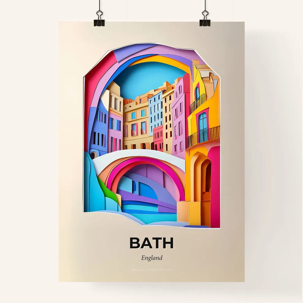Vivid Bath, England, Colorful Poster