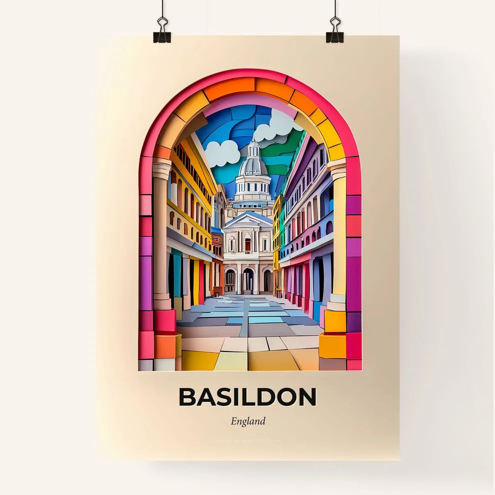 Vivid Basildon, England, Colorful Poster