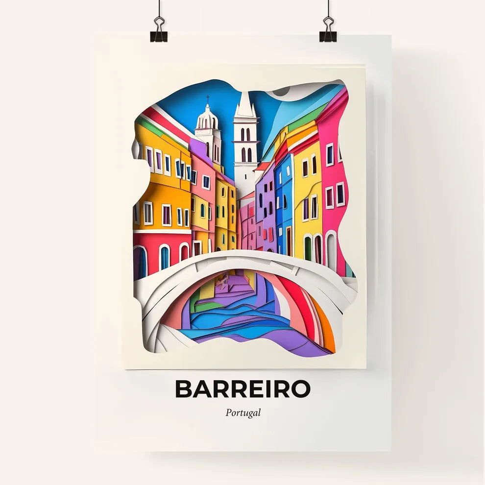 Vivid Barreiro, Portugal, Colorful Poster