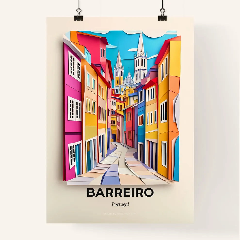 Vivid Barreiro, Portugal, Colorful Poster