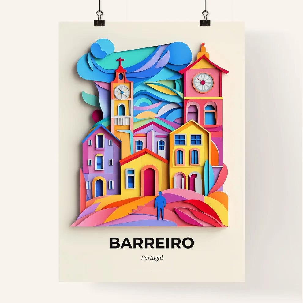 Vivid Barreiro, Portugal, Colorful Poster