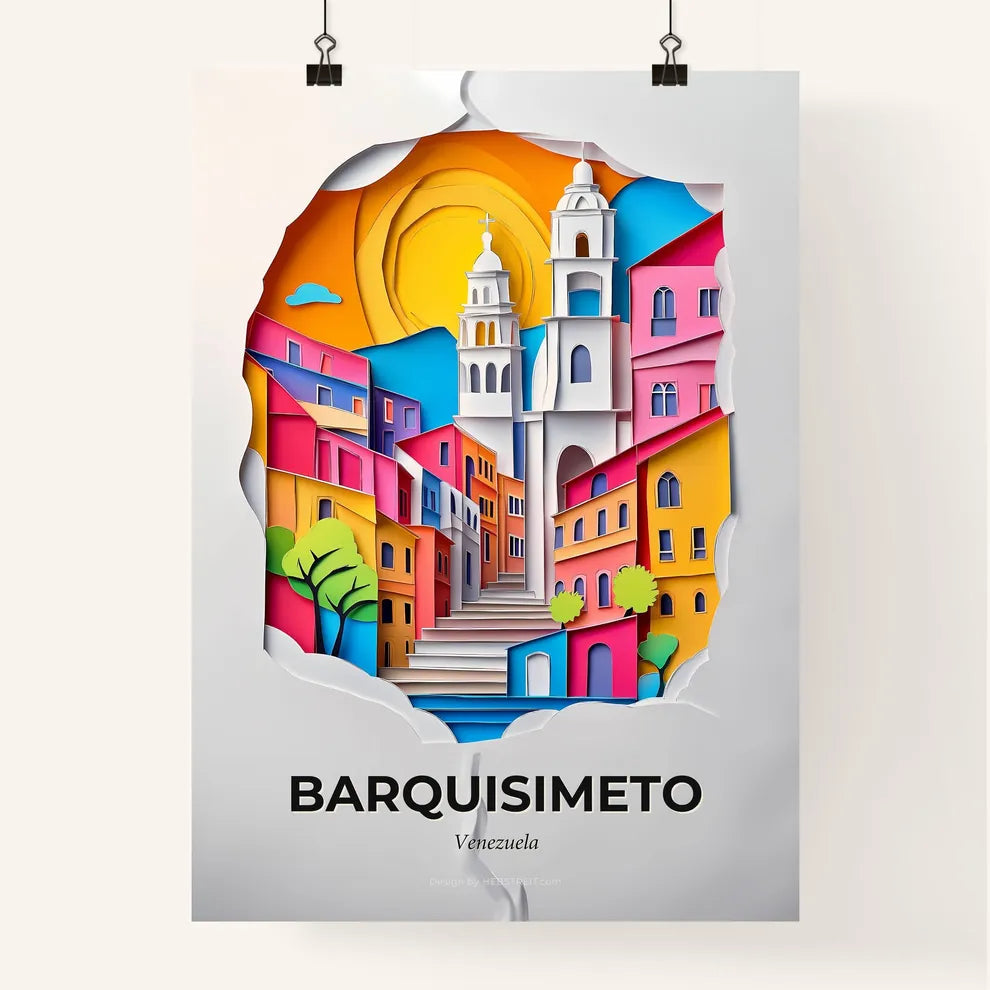 Vivid Barquisimeto, Venezuela, Colorful Poster
