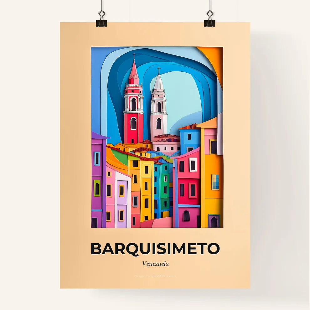 Vivid Barquisimeto, Venezuela, Colorful Poster