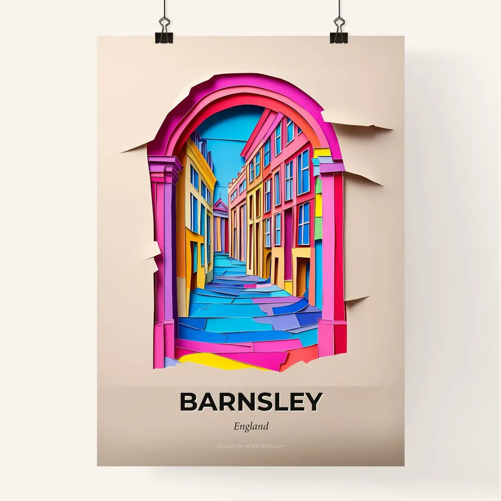 Vivid Barnsley, England, Colorful Poster